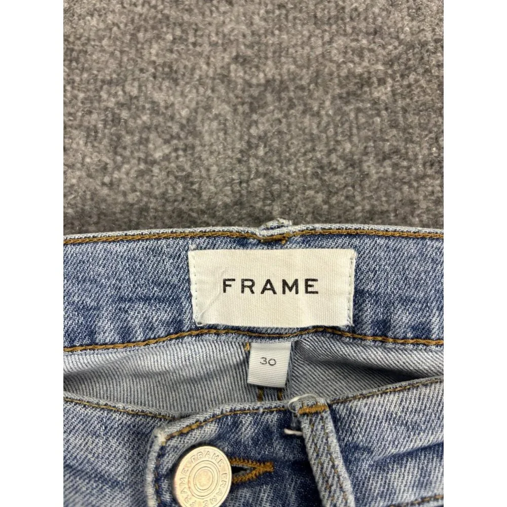 FRAME L'Homme Slim Bahamas Destruct Jeans‎ Mens 30x30 Blue Distressed Denim
